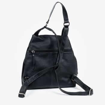 Sac à dos pour femme, couleur noire, Série Backpack - Antivol - 26x27x12 cm 4