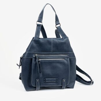 Sac à dos pour femme, couleur bleue, Série Backpacks - 26x27x12 cm - Antivol 1