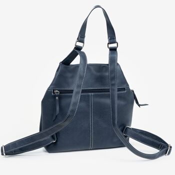 Sac à dos pour femme, couleur bleue, Série Backpacks - 26x27x12 cm - Antivol 4