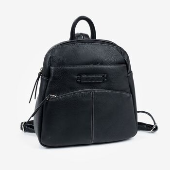 Sac à dos pour femme, couleur noire, Série Backpacks - 26x27x12 cm 1