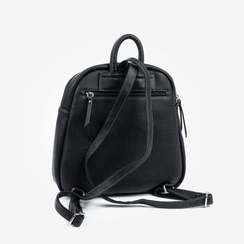 Sac à dos pour femme, couleur noire, Série Backpacks - 26x27x12 cm 4