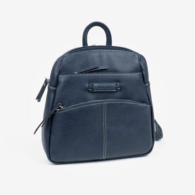 Sac à dos pour femme, couleur bleue, Série Backpacks - 26x27x12 cm