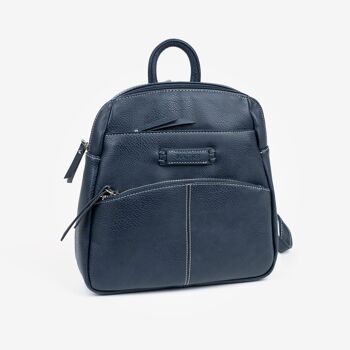 Sac à dos pour femme, couleur bleue, Série Backpacks - 26x27x12 cm 1