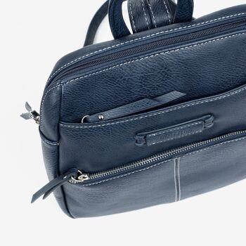 Sac à dos pour femme, couleur bleue, Série Backpacks - 26x27x12 cm 2