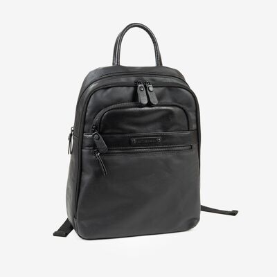 Backpack for men, black color. Reporters Collection Canvas - 37x36 cm