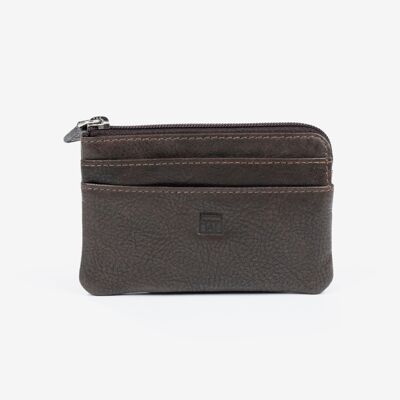 Brown leather purse, Wash Leather Wallets Collection - 11x7 cm
