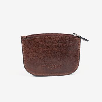 Porte-monnaie en cuir, couleur cuir, Collection Wash Leather Wallet - 10,5x8 cm 2