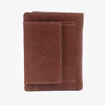 Portefeuille en cuir, couleur cuir, Collection Wash Leather Wallets - 8x10,5 cm 2
