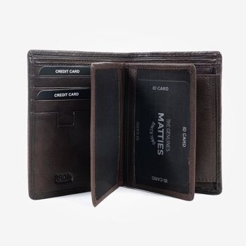 Portefeuille en cuir, marron, Emboss Leather Collection - 9.5x12.5 cm 2