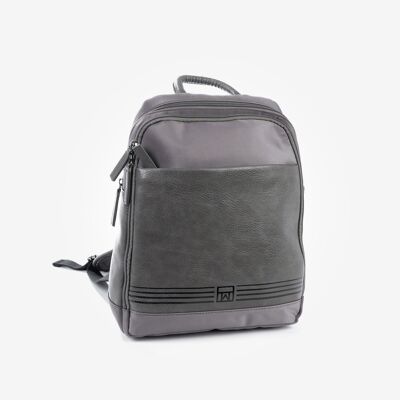 Backpack for men, gray color. Nylon Reporters Collection - 27x36 cm