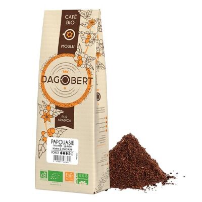 Organic and fair trade Papua New Guinea grain or ground coffee
