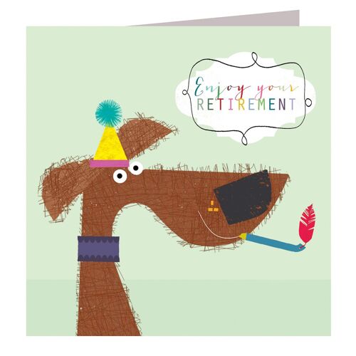 AA09 Retirement Dog Greetings Card