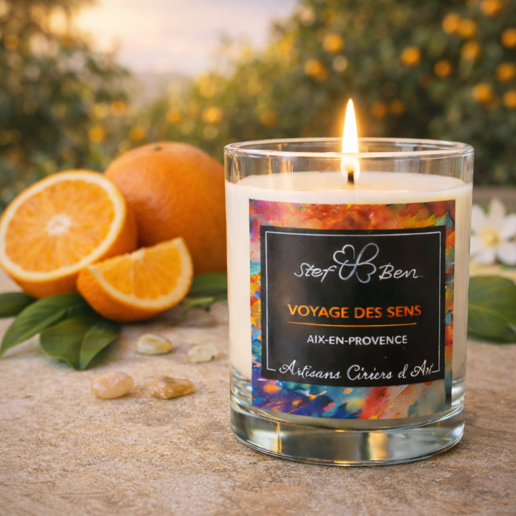 ORANGE DE VALENCIA scented candle, hand-poured by ciriers d'art