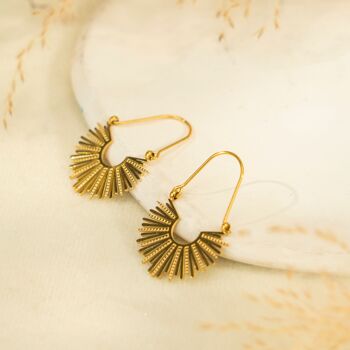 Boucles d'oreilles demi soleil 1