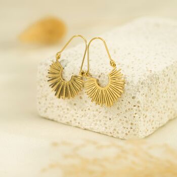 Boucles d'oreilles demi soleil 2