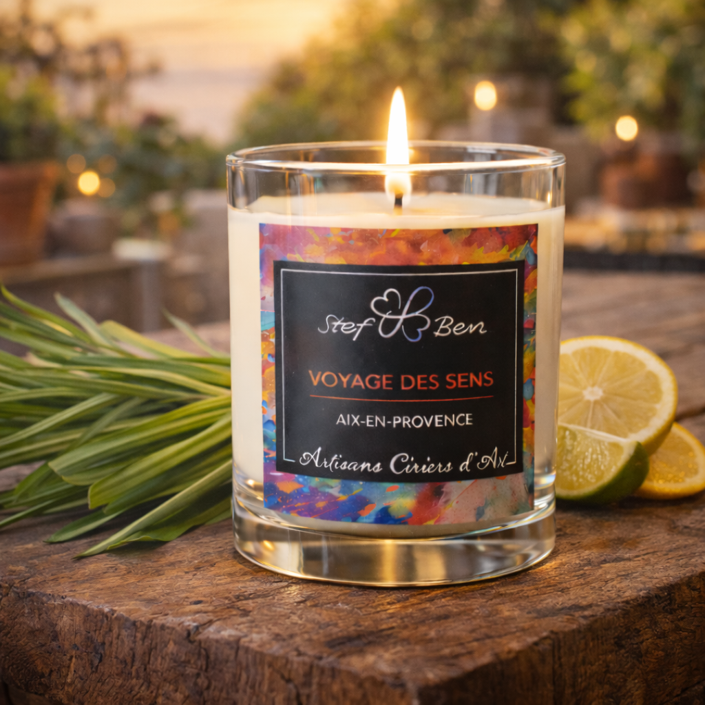 CITRONNELLE scented candle, hand-poured by ciriers d’art