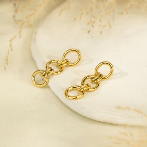 Boucles d'oreilles anneaux dorées
