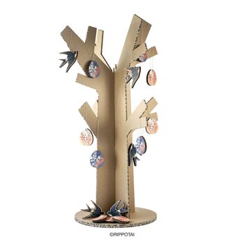 Arbre en carton Treepotai pour présentation printanière pour vitrines et lieux de vente 3