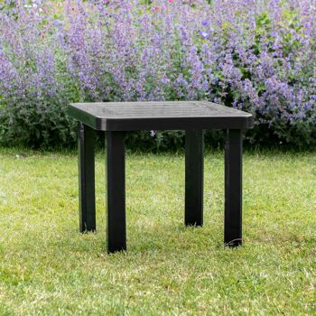 Table d'appoint de chaise longue de jardin en plastique Resol Andorra - Gris - 47 x 47 cm 2