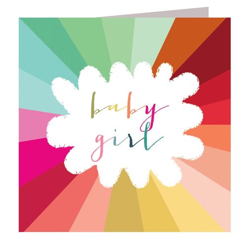 WO47 Colourful Baby Girl Card