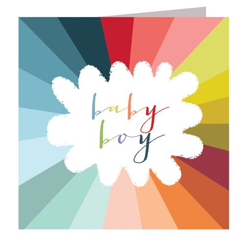 WO48 Colourful Baby Boy Card