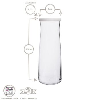 Le 1.Carafe en verre Vera 2L - Par LAV 7