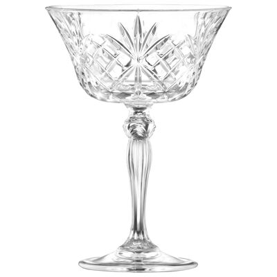 Platillo de champán de cristal Melodia de 260 ml - Por RCR Crystal