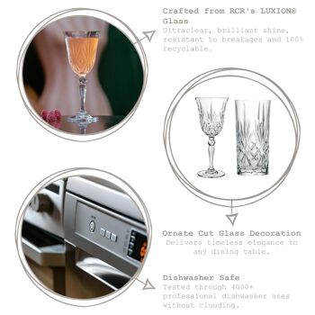 Soucoupe à champagne en verre Melodia 260 ml - Par RCR Crystal 4