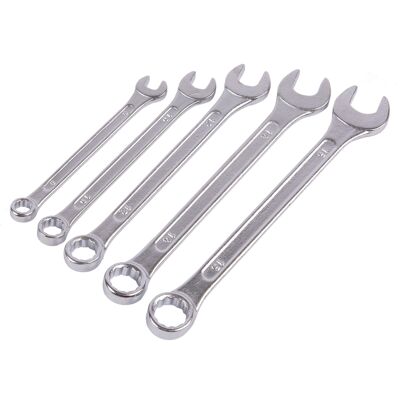 5pc Carbon Steel Metric Combination Spanner Set - By Blackspur