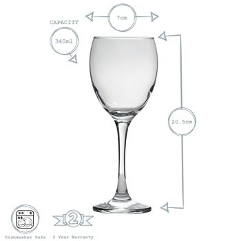 Verres à vin rouge classiques Argon Tableware - 340 ml - Palette de 1512 5