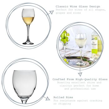 Verres à vin blanc classiques Argon Tableware - 245 ml - Palette de 1512 5