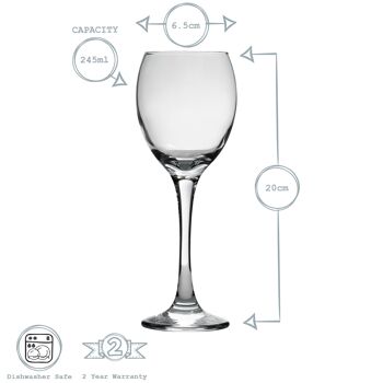 Verres à vin blanc classiques Argon Tableware - 245 ml - Palette de 1512 6