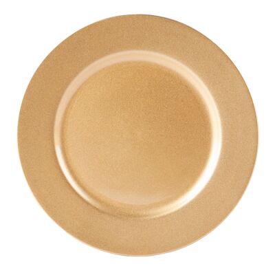 Plato cargador metálico Argon Tableware - 33 cm - Dorado