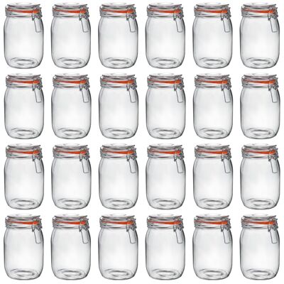 Tarros de vidrio para almacenamiento Argon Tableware - 1000 ml - Paleta de 576