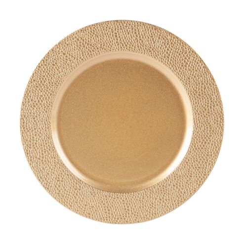 Argon Tableware Metallic Charger Plate - 33cm - Hammered Gold