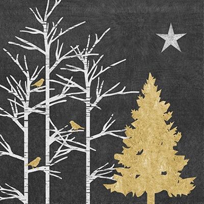 Arbre mystique gris foncé 33x33 cm