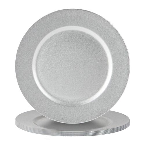 Argon Tableware Metallic Charger Plate - 33cm - Silver