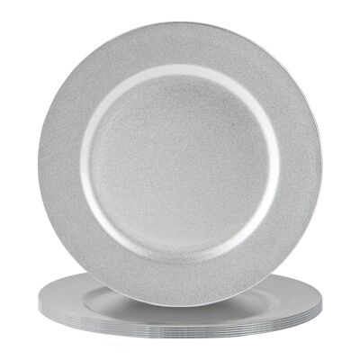 Sottopiatto metallico Argon Tableware - 33 cm - Argento