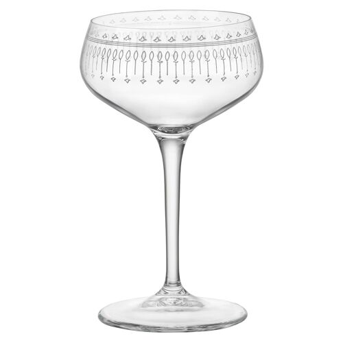 Art Deco 250ml Bartender Novecento Cocktail Glass - By Bormioli Rocco