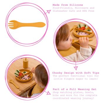 Fourchette de sevrage en silicone pour bébé - Par Tiny Dining 14