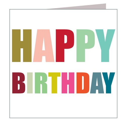 WO50 Bold Happy Birthday Card