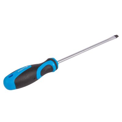 Destornillador magnético azul de cabeza plana de cromo vanadio de 15 cm x 6 mm - Por usuario profesional