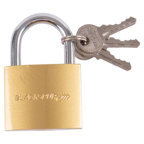 Brass 5cm Iron Hardened Shackle Padlock - By Blackspur