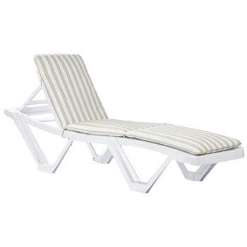 Coussins pour chaise longue Master de Harbour Housewares - Rayures beiges 1