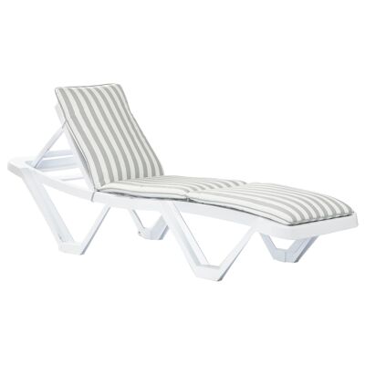 Harbour Housewares Master Sun Lounger Cushions - Grey Stripe