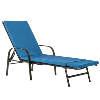 Harbour Housewares Sussex Sun Lounger Cushion - Navy