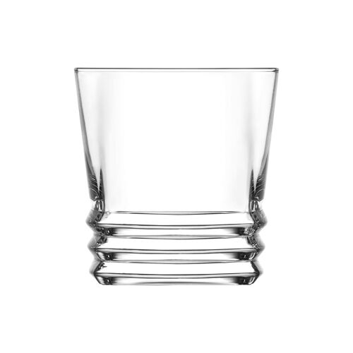 LAV Elegan Ridged Whisky Tumbler Glass - 315ml