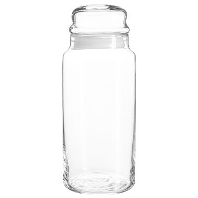 Pot de stockage en verre LAV Sera - 1.4 litres - Blanc
