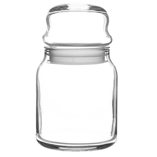 LAV Sera Glass Storage Jar - 290ml - White