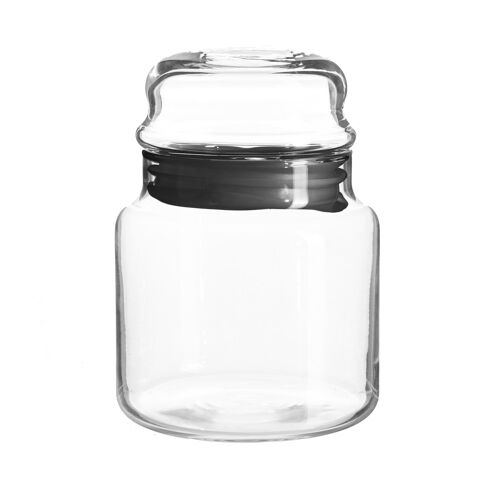 LAV Sera Glass Storage Jar - 635ml - Black